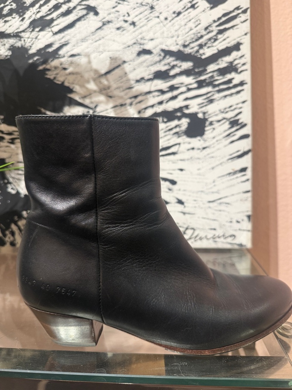 COMMON PROJECTS Black Ankle Boots - Leather Chelsea WOMAN by Common Projects 40
